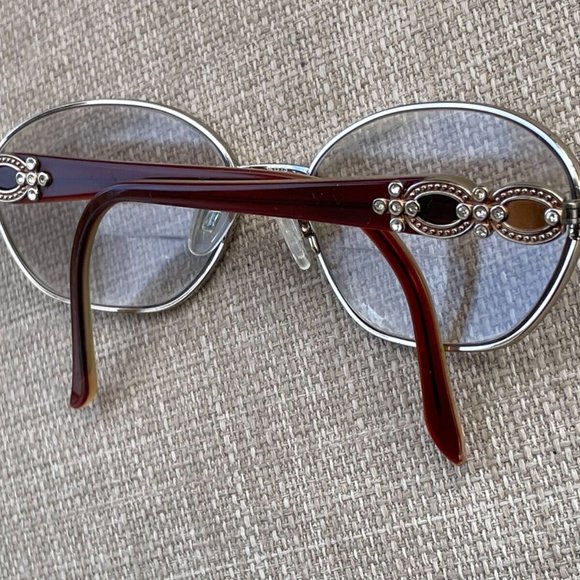Sophia Loren by Zyloware Ladies Eyeglasses Gold/Red Tone Crystal Accent Glasses - Picture 6 of 12